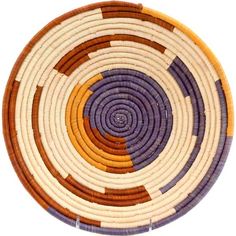 a woven basket is shown with different colors