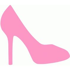 a pink high heeled shoe is shown on a white background with the word, i love