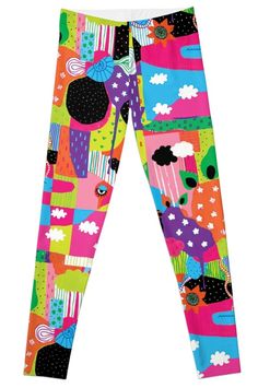 Super stretchy and durable polyester full-length leggings. Vibrant high-quality sublimation print across the front and back. Size range XXS-XL. There are moments when you cant explain how you feel or your mood, sometimes the closest is being on acid like a LSD trip or in wonderland, a psychedelic experience Casual Multicolor Printed Leggings, Spring Graphic Print Stretch Leggings, Stretch Multicolor Printed Leggings, Multicolor Printed Stretch Leggings, Playful Multicolor Stretch Leggings, Multicolor Graphic Print Stretch Leggings, Fitted Multicolor Graphic Print Leggings, Decora Fashion, Trippy Clothes