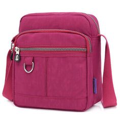 Womens Waterproof Messenger Cross Body Handbag Bag Shoulder Bag Purse Dark Blue | eBay Portable Shoulder Bag For Travel, Portable Solid Color Travel Shoulder Bag, Portable Travel Bag, Satchel Bag With Zipper Pocket For Outdoor Activities, Rectangular Solid Color Bag For Outdoor Activities, Portable Rectangular Nylon Bag, Portable Tote Bag For Outdoor, Multifunctional Solid Bag With Zipper Closure, Outdoor Portable Tote Shoulder Bag