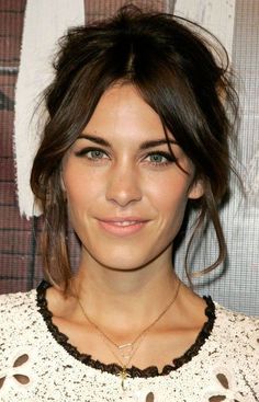 Parted Fringe, Updo Bangs, Updo Casual, Alexa Chung Hair, Fringe Hairstyle, Charlotte Rampling, Messy Updo, Nice Hair, Fringe Hairstyles