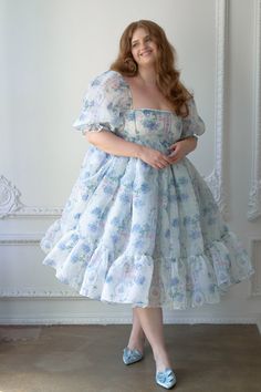 Selkie classic, La Belle Etoile, now available in organza with a lined bodice! This antique French print from the 1800's is the perfect compliment to this romantic country dress.  Inspired by barefoot memories in the south of France at Selkie founders Grandmothers 1980's local pub and restaurant (the restaurant named " French Puff Dress, Country Dress, Angel Gowns, Puff Dress, Romantic Country, Country Dresses, Mode Chic, Vestidos Vintage, The South Of France