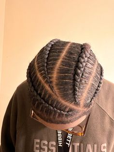 Mens Braids Hairstyles With Fade, Men Braid Styles For Short Hair, Men 4 Braids, Parting For Cornrows, Black Boy Cornrows, Female Cornrows, Conrows Lines And Braids Men, Cornrolls Hairstyles Braids Men, Four Cornrow Braids