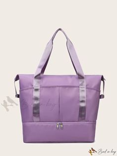 Bird in Bag - Expandable Luggage Storage Bag with Shoe Compartment, Perfect for Weekend and Overnight Travel, Weekend Hospital Bag Large Capacity Rectangular Travel Bag For Errands, Purple Bag With Luggage Sleeve For Everyday Use, Purple Large Capacity Backpack, Functional Purple Shoulder Bag, Rectangular Purple Travel Bag For On-the-go, Functional Large Capacity Travel Bag For Errands, Purple Duffle Bag For Daily Use, Large Capacity Purple Bag For On-the-go, Large Capacity Purple Shoulder Bag For On-the-go