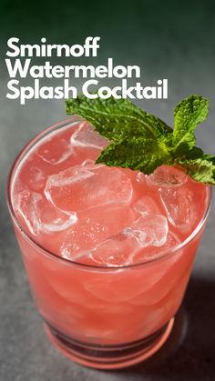 Smirnoff Watermelon Splash Cocktail Smirnoff Watermelon Mint Vodka Recipes, Watermelon Smirnoff Drinks Recipes, Smirnoff Watermelon Vodka Recipes, Watermelon Liquor Drinks, Watermelon Vodka Recipes, Watermelon Liquor, Watermelon Mixed Drinks, Tamarind Vodka