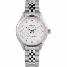 Timex Women’s Pink Dial Automatic Watch Thanks For Viewing Our Listing! We Always Ship Your Order Securely In A Box With Padding 100% Authentic Brand New With Tags Band Width: 16 Mm Case Size: 35 Mm Case Thickness: 11 Mm Timex Waterbury, Timex Expedition, Timex Indiglo, Stainless Steel Band, Steel Watch, Watch Sale, Automatic Watch, Steel Bracelet, Adjustable Bracelet