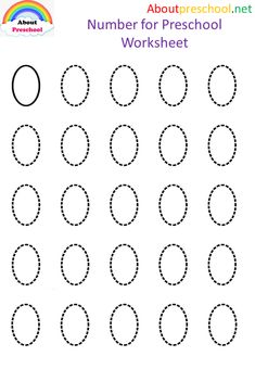 the worksheet for preschool to learn how to write numbers and draw them in circles