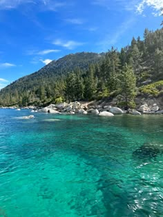 lake aesthetic blue water rocks lake tahoe pretty water blue clear water lake trees mountains background cute Lake Background Aesthetic, Lake Water Aesthetic, Blue Lake Aesthetic, Olive Board, Lake Aesthetics, Pretty Lake, Lake Background, Mountains Background, Pretty Water