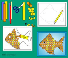 How to make paper mosaics. Good as extra activity when teaching about Byzantine Empire. Paper Mosaics, Mosaics Art, Construction Paper Crafts, Roman Mosaic, Fun Crafts To Do, Byzantine Empire