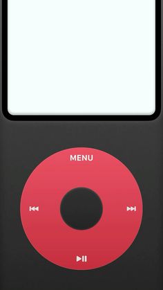 an mp3 player with the menu button on it's side and no buttons or numbers