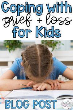 In this blog post, resources, tips, and ideas for supporting children through grief and loss and death of a loved one are provided. The blog post gives story book recommendations, activities, and advice for helping children cope with death. #griefandloss #copingwithdeath #copingwithgrief #schoolcounseling #griefcounseling Individual Counseling Elementary, Elementary School Counseling Office, Elementary School Counseling Lessons, Teaching Emotions, Emotional Literacy, Coping Skills Activities, School Counseling Office, School Counseling Activities, Social Emotional Learning Lessons