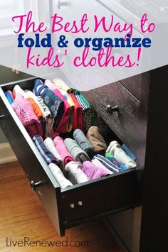 the best way to fold and organize kids'clothes is with this diy drawer