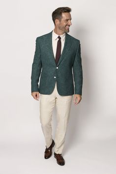 Lodevole Mens Zignone Slim Fit Blazer Dark Teal Lodevole Green Notch Lapel Tweed Jacket For Semi-formal Occasions, Formal Tailored Green Tweed Jacket, Classic Green Wool Blazer, Elegant Green Tweed Jacket With Welt Pockets, Fitted Green Sport Coat For Semi-formal Occasions, Green Tweed Jacket With Notch Lapel For Formal Occasions, Formal Green Wool Sport Coat, Green Wool Formal Sport Coat, Green Single Breasted Tweed Jacket For Formal Occasions