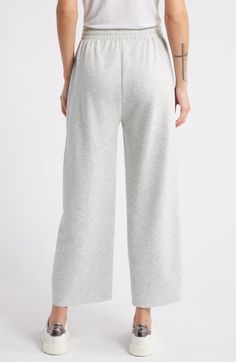 "Find SPLENDID Winslow Crop Wide Leg Sweatpants on Editorialist. It's all about relaxed weekend vibes with these wide-leg sweatpants in a breezy cropped length. 25\" inseam; 22\" leg opening; 10 1/2\" front rise; 14\" back rise Elastic/drawstring waist 65% polyester, 31% viscose, 4% elastane Machine wash, tumble dry Imported" Wide Leg Sweatpants, Weekend Vibes, Drawstring Waist, Heather Grey, Top Brands, Wide Leg, Sweatpants, Elastic, Luxury Fashion