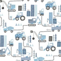 Construction Blue Wallpaper from the Tiny Tots 2 Collection by Galerie Wallcoverings Kids Room Wallpaper Boys, Wallpaper Boys Bedroom, Wallpaper Boys, Truck Wallpaper, Construction Wallpaper, Boys Bedroom Ideas, Magical Princess, Calm Nursery, Construction For Kids