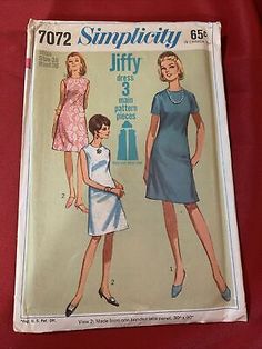 an old sewing pattern for a women's dress