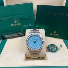 Rolex Oyster Perpetual 41 124300 Automatic 41mm Blue Steel - Watch with original box and original papers - 3230 - 10ATM - Sapphire crystal - 2020 Good Year, Rolex Oyster Perpetual, Rolex Oyster, Blue Steel, Oyster Perpetual, Tiffany Blue, Steel Watch, Steel Blue, Sapphire Crystal