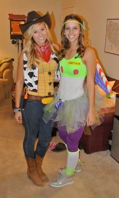 two women dressed up as toy story characters