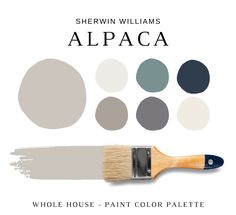 the paint palette for sherylin williams's alpaca