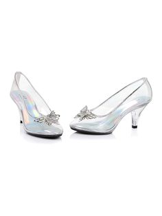 Women's Glass Slipper Heel - costumesupercenter.com Glass Slipper Heels, Glass Slipper Wedding Shoes, Cinderella Wedding Shoes, Slipper Heels, Glass Heels, Dress Up Shoes, Halloween Shoes, Glass Shoes, Ellie Shoes