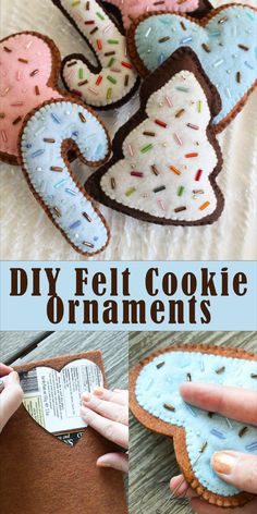 this is an easy to make diy felt cookie ornament