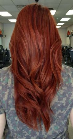 Ginger To Red Hair, Orange Red Copper Hair, Level 6 Copper Red Hair, Deep Ginger Red Hair, Hair Colour Ideas Orange, Dark Red Orange Hair Color, Red Orange Hair Color Ideas, Dark Red Fall Hair, Long Dark Copper Hair