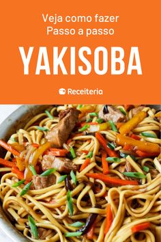 an image of a plate of food with the words yakisoba