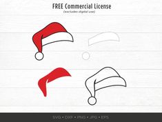 christmas hat svg files for commercial use