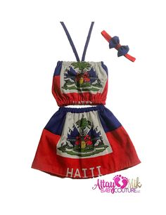 Haiti Flag Set Casual Cotton Sets For Holiday, Casual Cotton Holiday Sets, Red Cotton Sets, Holiday White Cotton Sets, Fitted Cotton Sets For Playtime, Cute Cotton Set With Matching Headband, Red Cotton Matching Set, White Cotton Sets With Matching Headband, Red Cotton Beach Sets