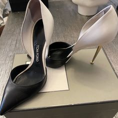 Like New Tom Ford Shoes, Tom Ford, Shoes Women Heels, Like New, Shoes Heels, Women Shoes, Black And White, Heels, 10 Things