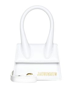 Best price on the market at italist | Jacquemus Le Chiquito Leather Mini Bag Le Grand Chiquito, Jacquemus Bag, Elegant Bags, White Tote, White Belt, Mini Tote Bag, Beige Fabric, Mini Tote, Shopping Tote