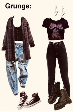 tomboy femme outfits Ideas 2024 Grunge Outfits Tomboy, 90s Grunge Outfits Punk Rock, Real Grunge, Grunge Outfits Women, Rocker Aesthetic, 90s Grunge Outfits, Grunge Outfits 90s, 80s Outfits, Tomboy Femme