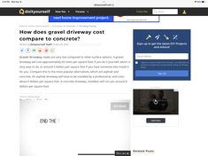 an image of a website page with the words how does gravel driveway cost compare to concrete?