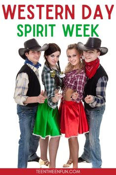 Dressing up for Western day doesn't have to be hard. Here are a few tips on how you can easily transform yourself into the perfect cowgirl or cowboy. With just a little bit of effort, you'll look like you stepped right out of the Old West! Western Day Spirit Week, Rodeo Games, Rodeo Belt Buckles, Celebrate Everything, Food Games, Native American Clothing, Transform Yourself, Western Music