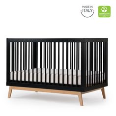 the baby crib is made in italy