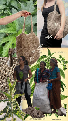 Discover the beauty of the Himalayan nettle with our crocheted bags! This eco-friendly material is harvested by sustenance farmers in the off-season, ensuring a chemical-free, machine-free production process. The result is a strong, durable fiber that’s expertly crafted into Intertwined's stunning artisan bags. Perfect for those who appreciate sustainable fashion and unique, handcrafted accessories. Himalayan Mountains, Crocheted Bags, Handcrafted Accessories, Block Printing Fabric, Chemical Free, Himalayan, Hand Crochet, Production Process