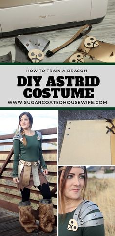 the instructions for how to make a diy astrd costume with paper and scissors