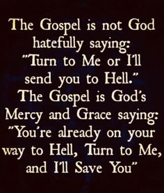 a poem written in brown and black with the words, the god is not god hatefully saying turn to me or i'll send you to hell