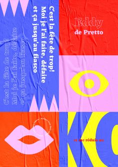 an image of a colorful poster with words on it that say, eddy de preeto