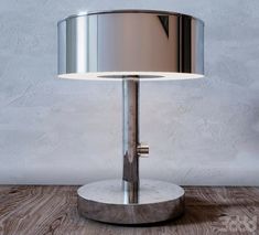 a lamp that is on top of a table