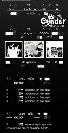 a black and white web page with some type of text on the bottom right corner