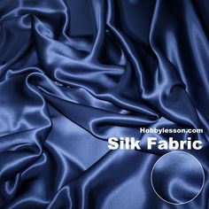 silk fabric is shown with the words silk fabric on it's left side and bottom corner