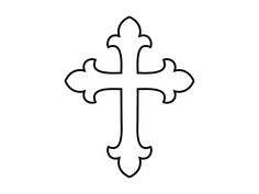 a black and white image of a cross