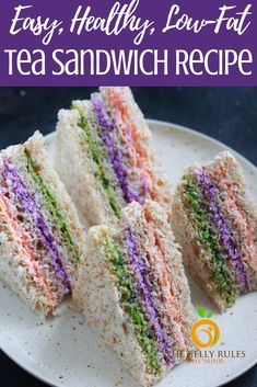 Looking for an easy tea sandwich recipe for your next tea party or lunchbox?These small finger sandwiches are perfect.Packed with veggies & don't get soggy. Easy Tea Party, Party Sandwiches Recipes, Recept Sandwiches, Tea Party Sandwiches Recipes, Homemade Yogurt Recipes, Tea Sandwich, Easy Teas