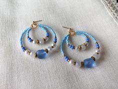 Handmade Beaded Indian Jewelry for Women Blue Statement Hoop - Etsy Bohemian Blue Beaded Round Earrings, Blue Bohemian Beaded Round Earrings, Bohemian Blue Round Beaded Earrings, Handmade Bohemian Blue Hoop Earrings, Handmade Blue Bohemian Hoop Earrings, Blue Bohemian Hoop Earrings For Pierced Ears, Blue Bohemian Handmade Hoop Earrings, Blue Bohemian Hoop Earrings, Bohemian Hoop Earrings With Spacer Beads