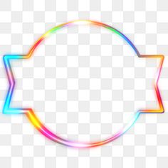 a rainbow colored circle frame on a white background, with an empty space in the middle