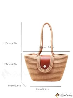 BirdinBag - Stylish Faux Pearl Shoulder Tote for Women ÃÂ¢ÃÂÃÂ Solid Color Design Casual Beige Shoulder Bag With Hasp Closure, Casual Brown Satchel With Single Handle, Casual Beige Bags With Hasp Closure, Shoulder Tote Bag, Shoulder Tote, Color Khaki, Faux Pearl, Free Gifts, Embellishments