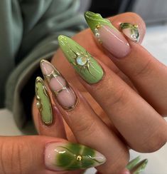 Sun Patterns, Olive Nails, Nails 3d, November Nails, Spring Nail Designs, Nail Art Set, Classy Acrylic Nails, Nail Forms, Spring Nail