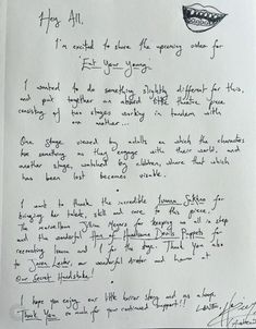 a handwritten letter written in cursive writing