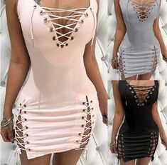 Top Seller for Womens Dress Deep V Neck Bandage Bodycon Fashion Lace Up Clubwear Ball Gown Sexy, Womens Dresses Suit Dress Women, Bodycon Casual, Womens Sheath Dress, Club Party Dresses, Solid Color Dress, Mini Dresses For Women, Summer Party Dress, Short Mini Dress, E Bay